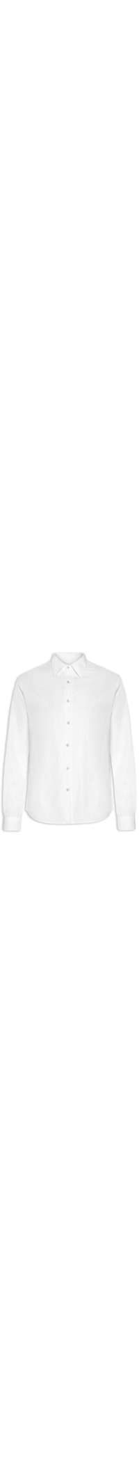 Camisa Masculina Tricoline Garment Dye Manga Longa - Branco