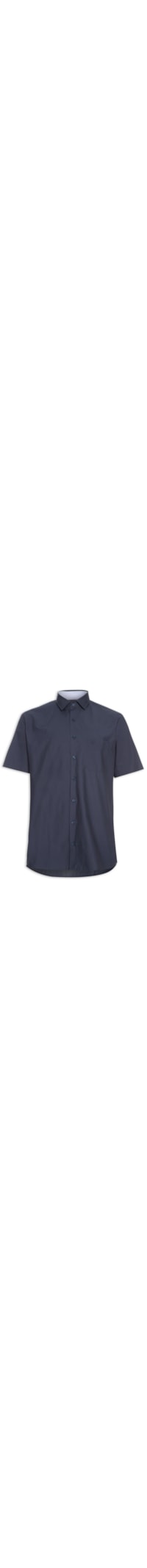 Camisa Masculina Tricoline Lisa - Azul