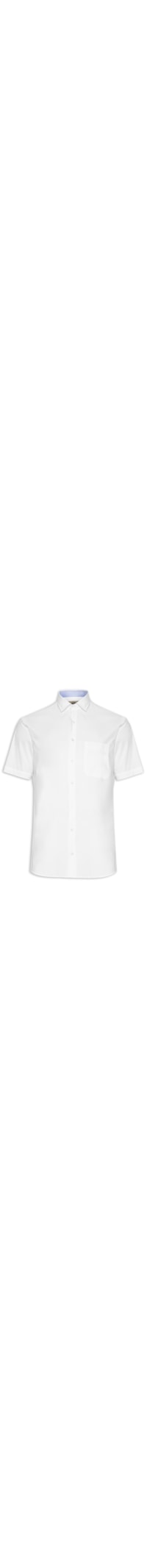 Camisa Masculina Tricoline Lisa - Branco