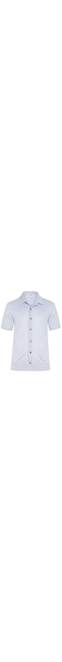 Camisa Masculina Tricot Manga Curta - Cinza