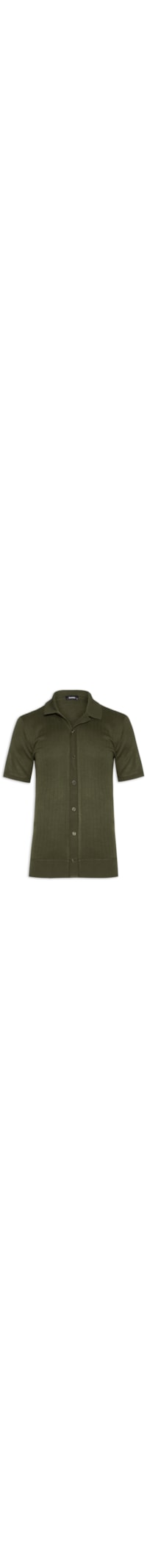 Camisa Masculina Tricot Manga Curta - Verde