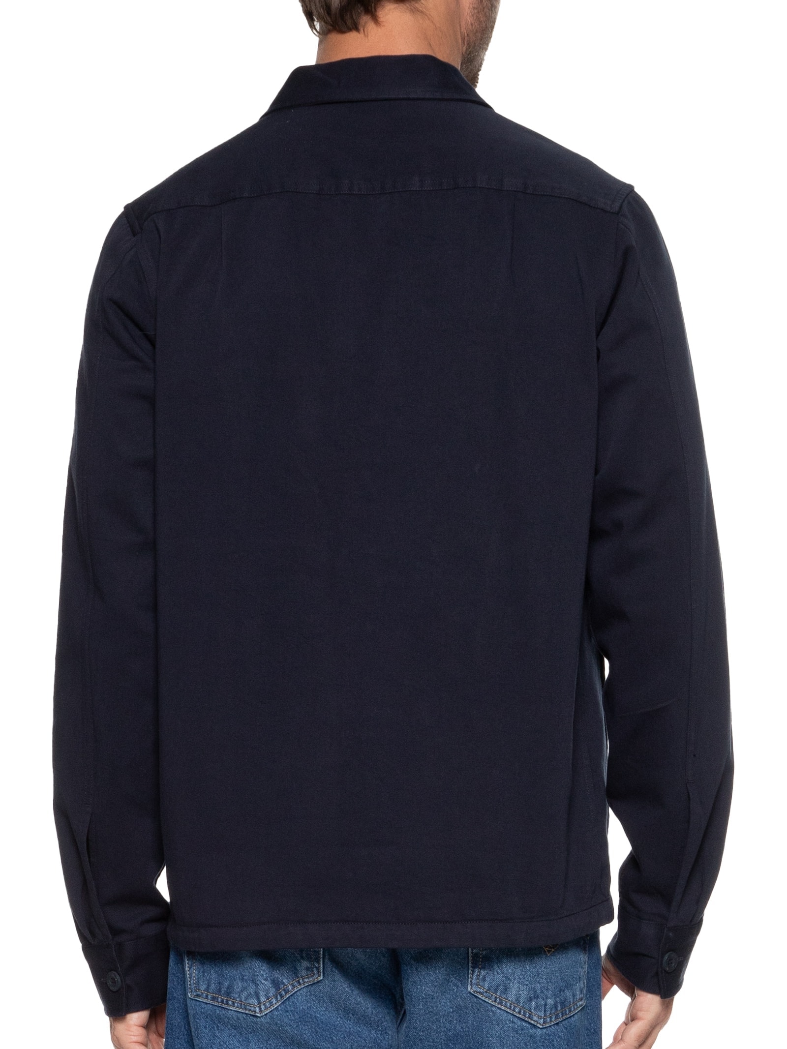 Camisa Masculina Twill Overshirt Azul Fred Perry