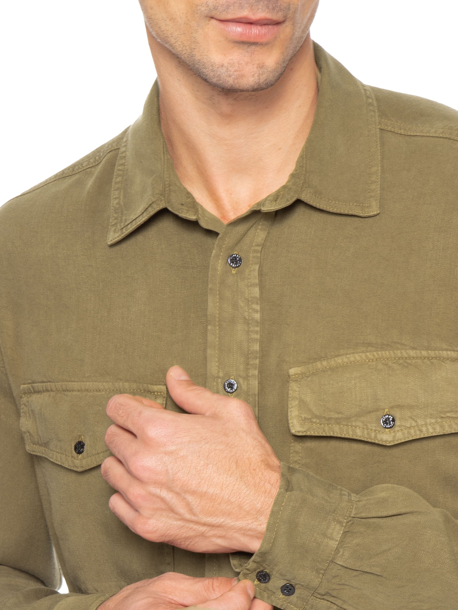 Camisa Masculina Used Utility Marrom Osklen