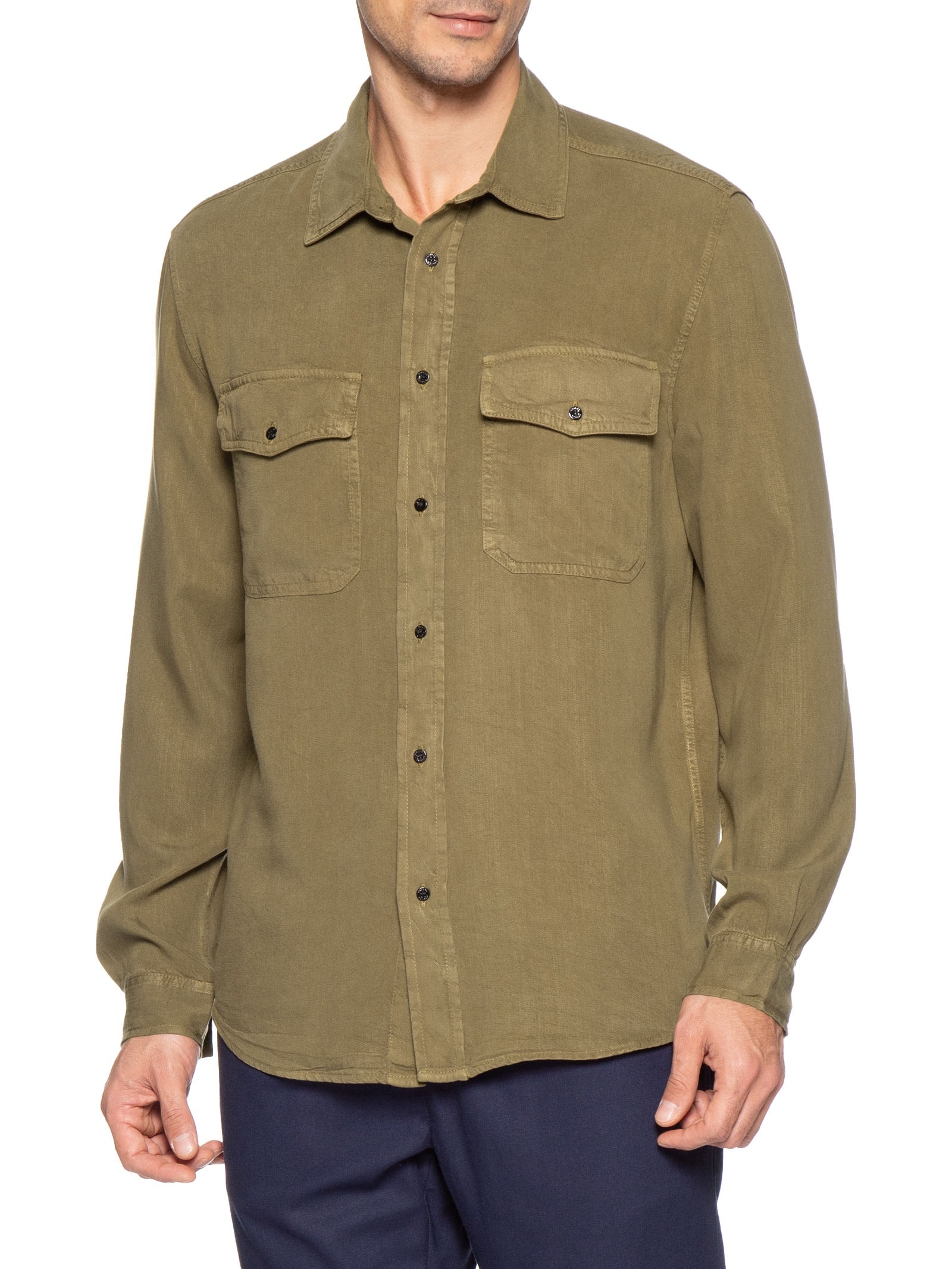 Camisa Masculina Used Utility Marrom Osklen