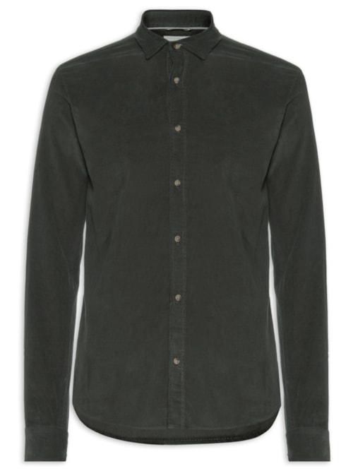 Camisa Masculina Veludo – Cinza