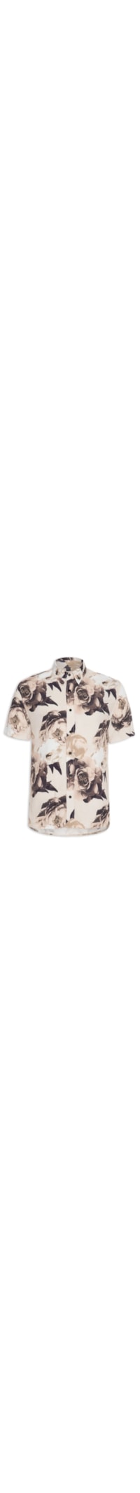 Camisa Masculina Vintage Rose - Bege