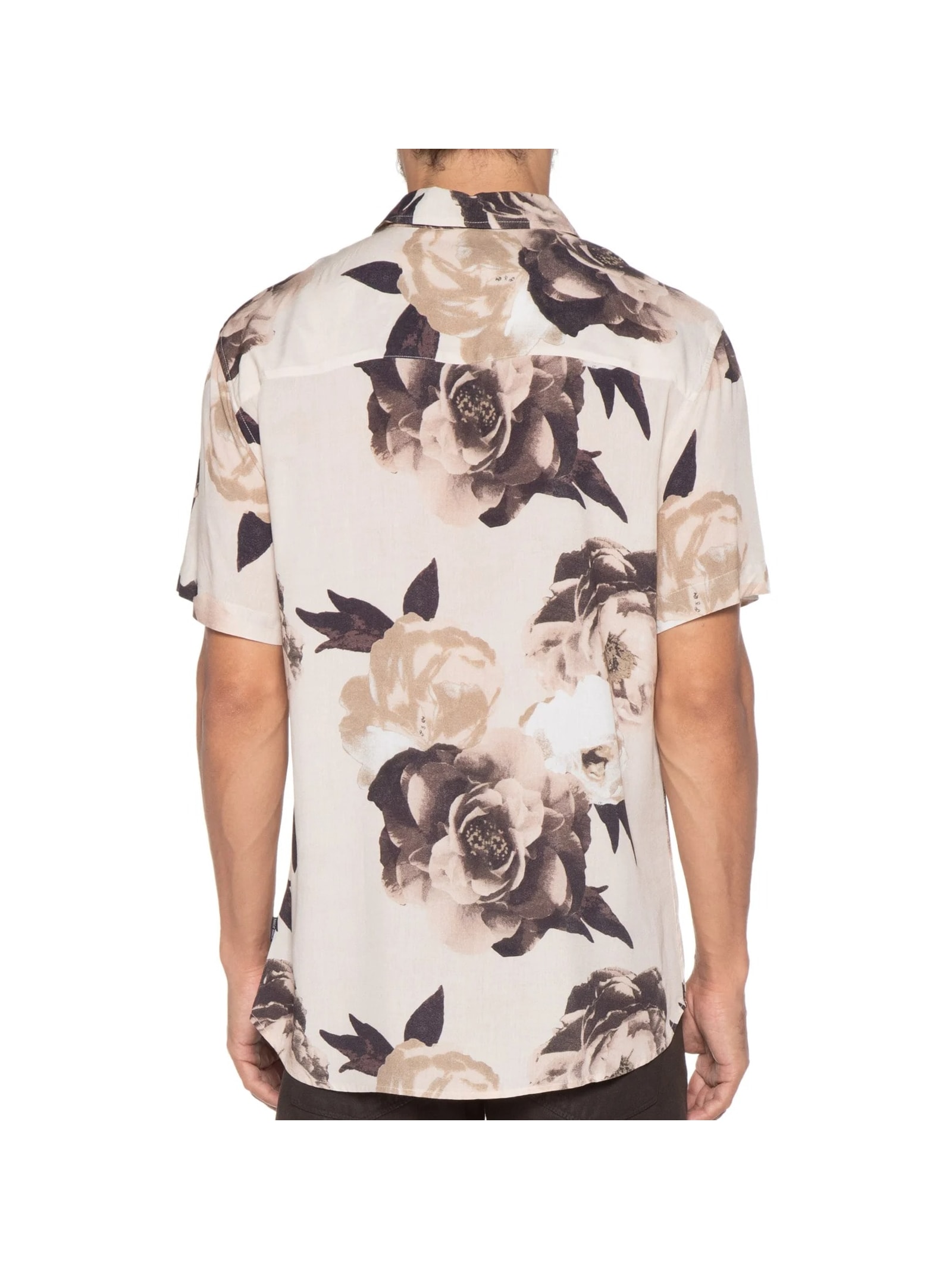 Camisa Masculina Vintage Rose Bege John John