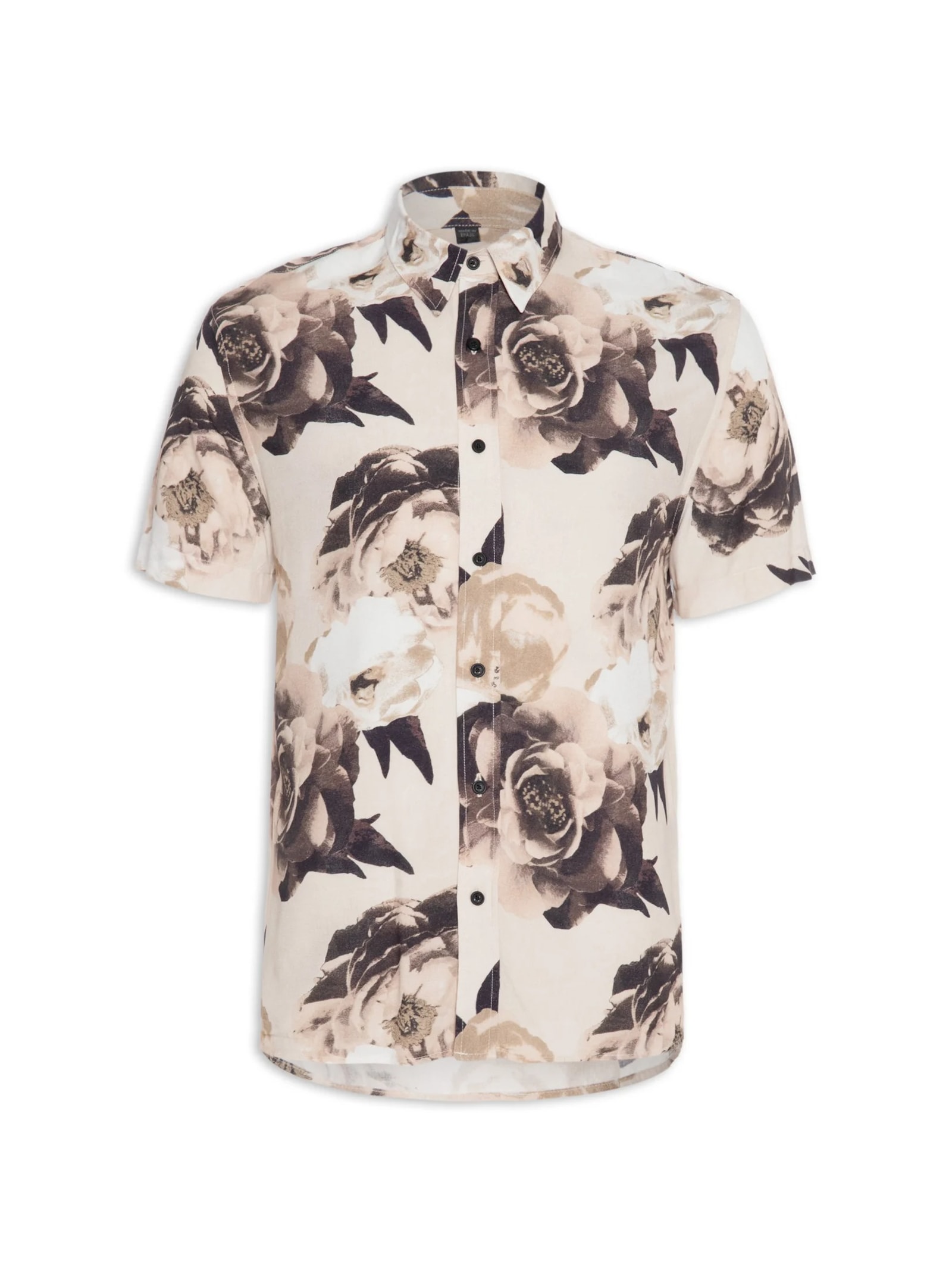 Camisa Masculina Vintage Rose Bege John John