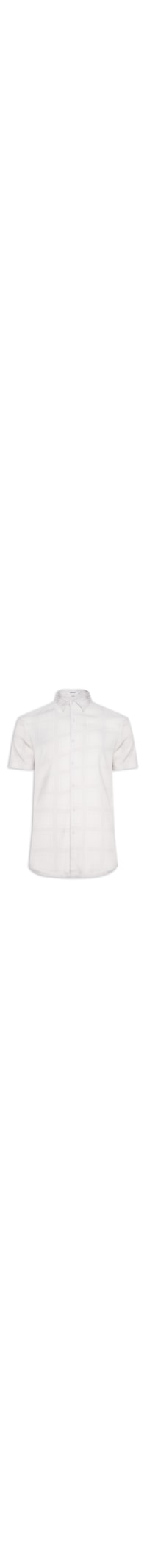 Camisa Masculina Viscose Estampa Quadrado - Cinza