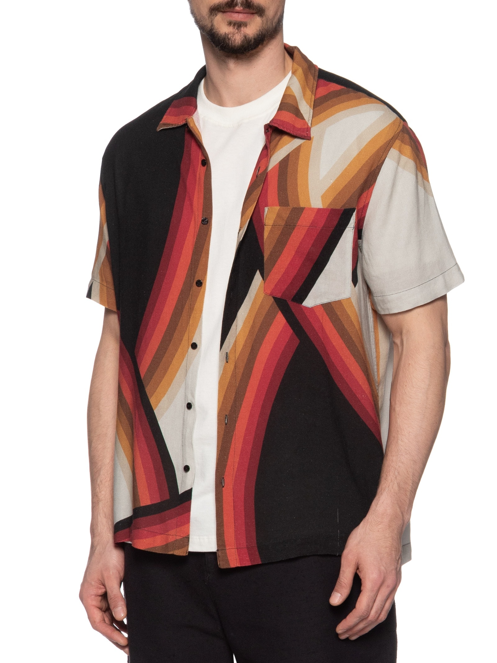 Camisa Masculina Waves Mc Preto Osklen