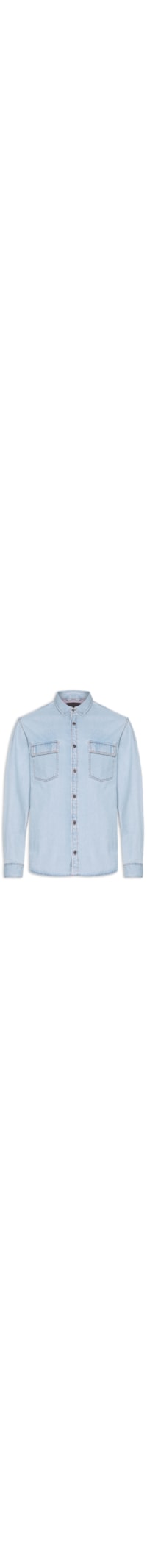 Camisa Masculina Woven Faded Denim - Azul