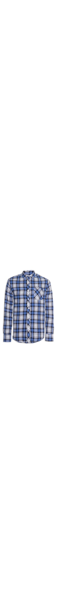 Camisa Masculina Xadrez - Azul