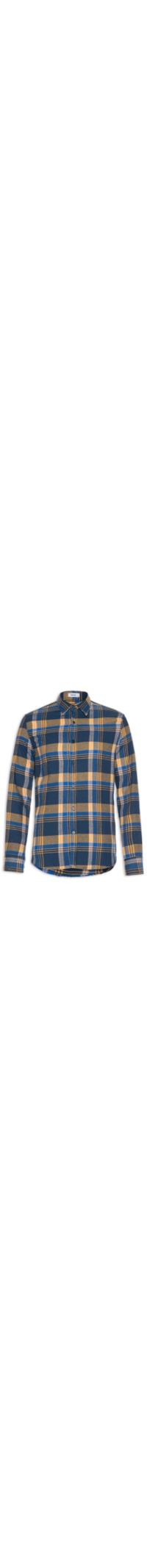 Camisa Masculina Xadrez - Azul