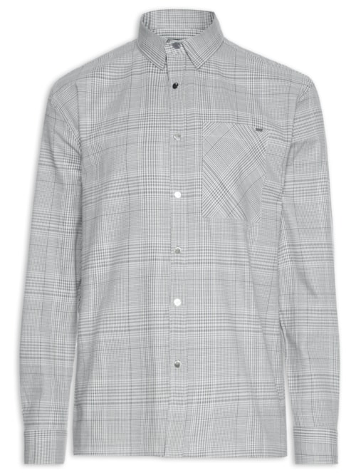 Camisa Masculina Xadrez Chelsea - Cinza