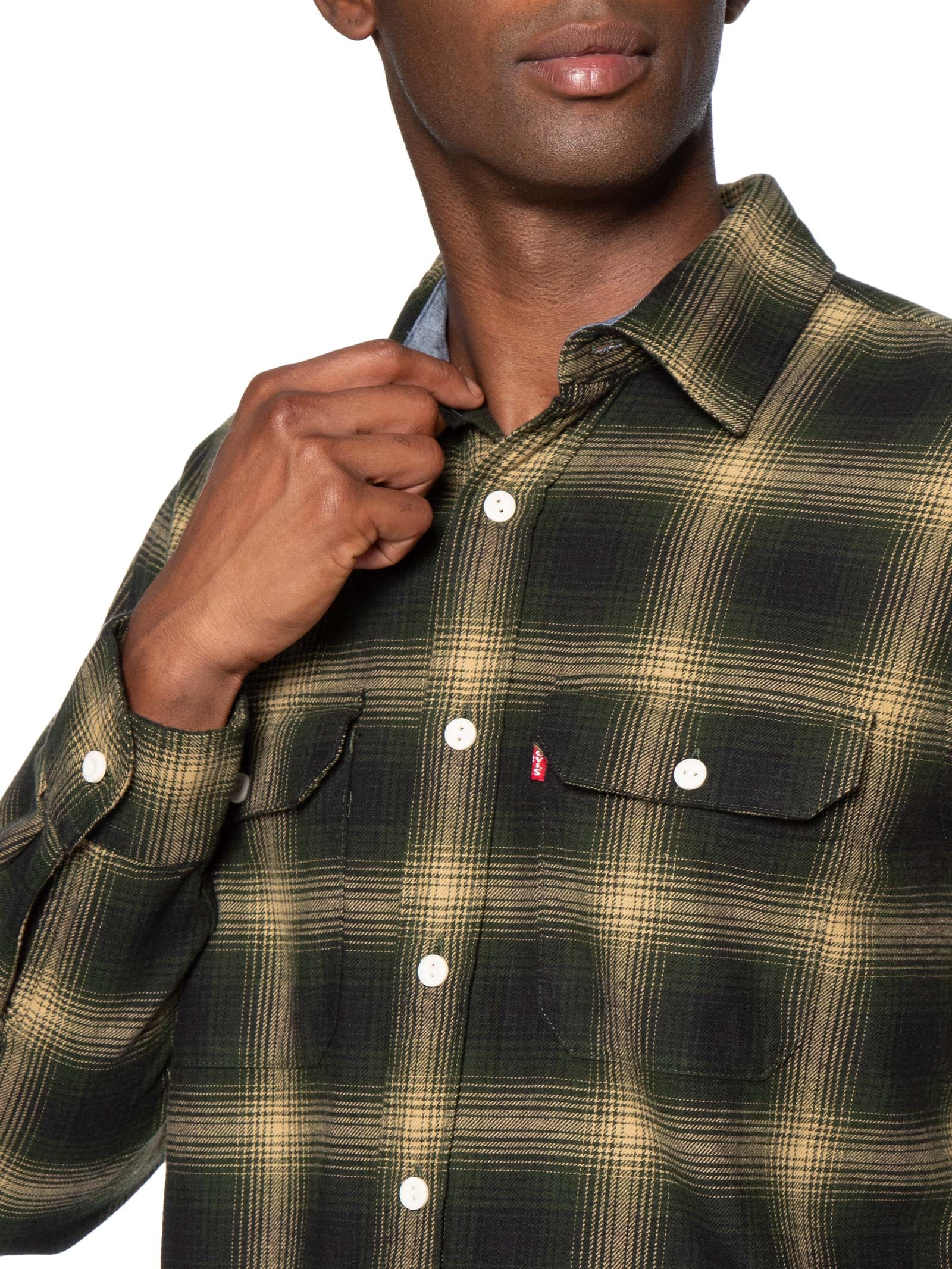 Camisa Masculina Xadrez Classic Worker Verde Levi's