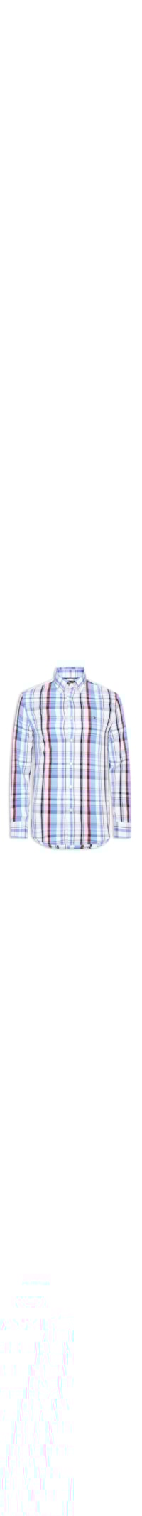 Camisa Masculina Xadrez Flex Heritage Em Algodão - Azul