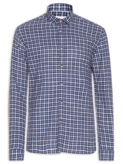 Camisa Masculina Xadrez Hamê Bastille – Azul