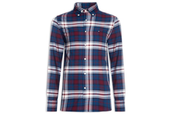 Camisa Masculina Xadrez Oxford Tartan Rf Shirt  - Azul