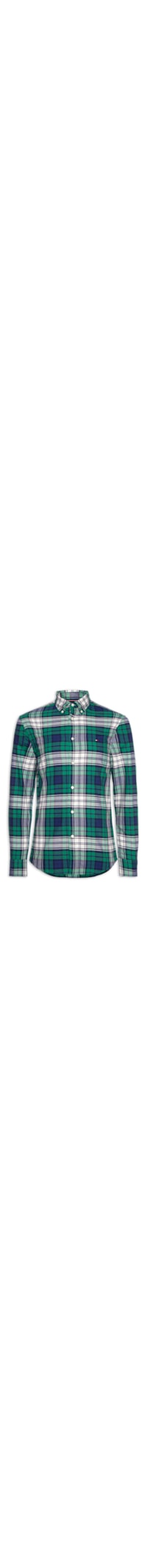 Camisa Masculina Xadrez Oxford Tartan Rf Shirt - Verde