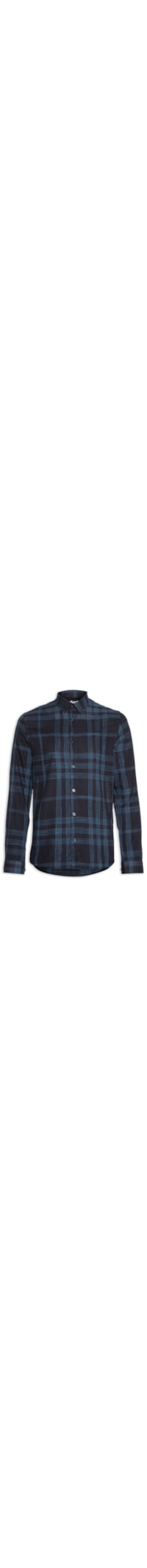 Camisa Masculina Xadrez Relax - Azul
