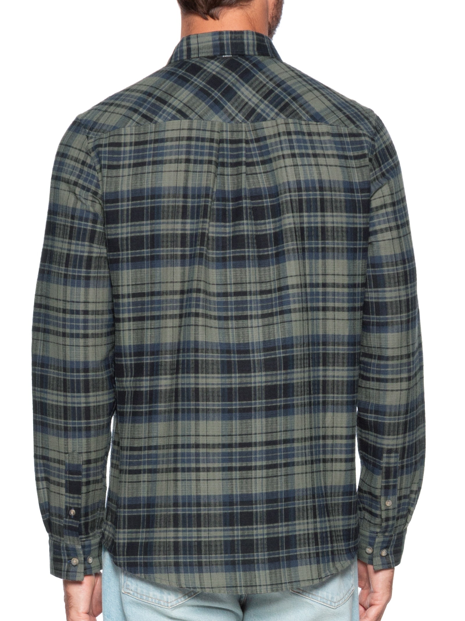 Camisa Masculina Xadrez Relax Verde Colcci