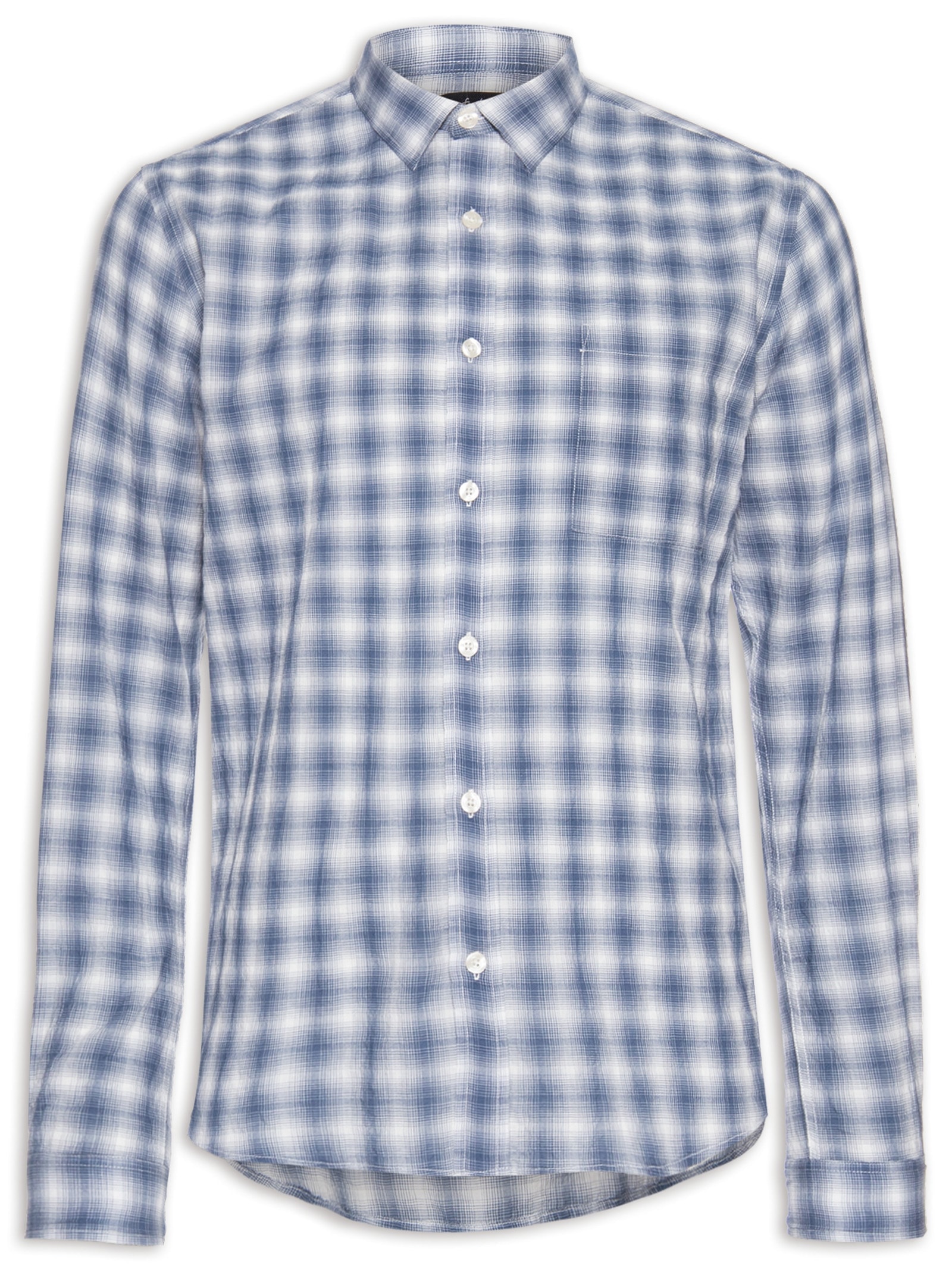 Camisa Masculina Xadrez Senna Azul Foxton