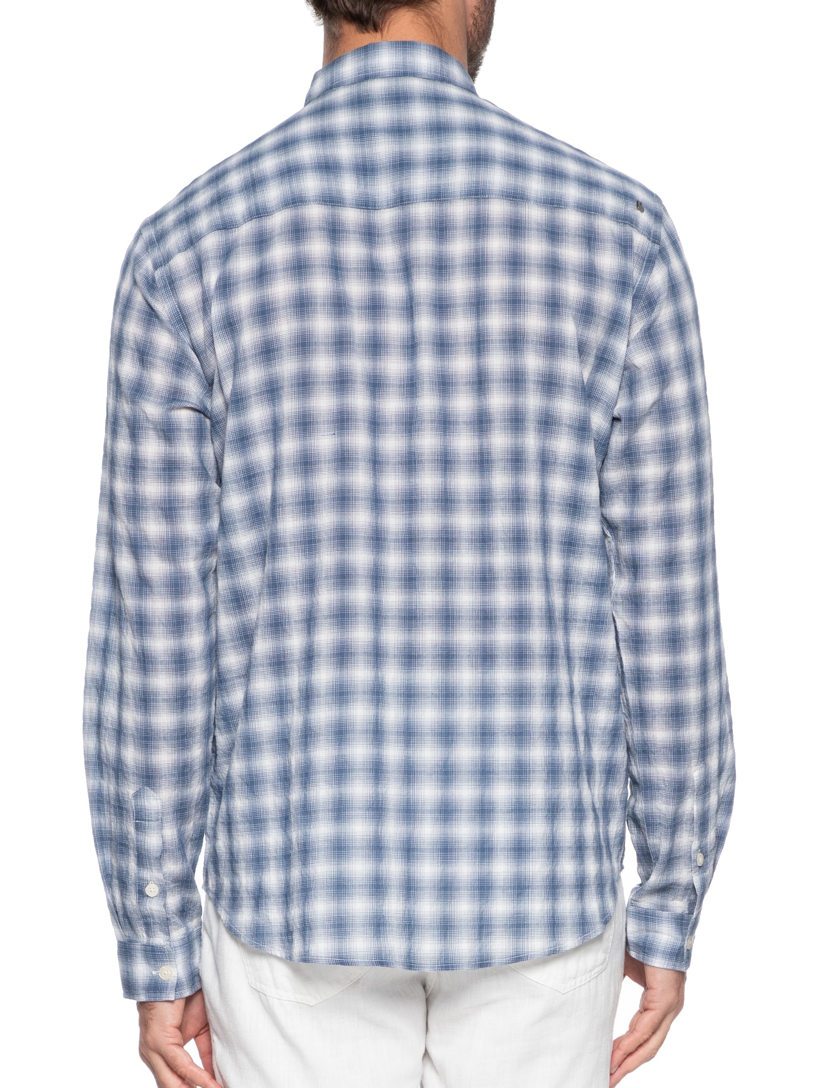 Camisa Masculina Xadrez Senna Azul Foxton