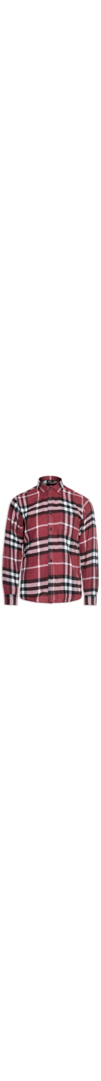 Camisa Masculina Xadrez - Vermelho