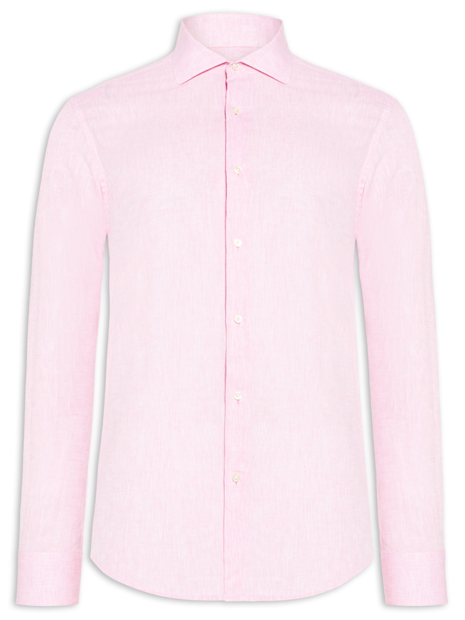 Camisa MasculinaSocial  Blend Linho Rosa '2 Essential