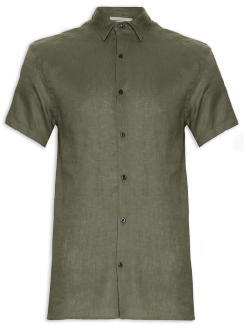 Camisa Mc Puro Linho Maldivas - Verde