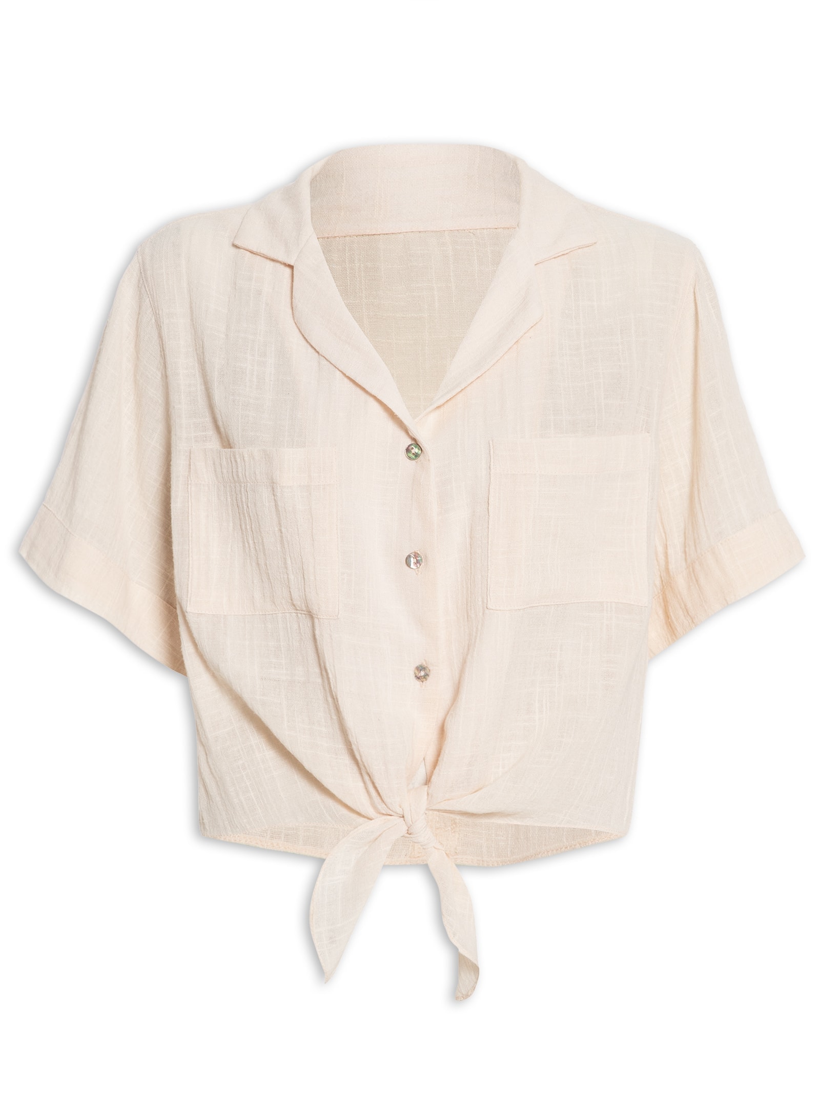 Camisa Nó Areia Algodão Sara Yogini