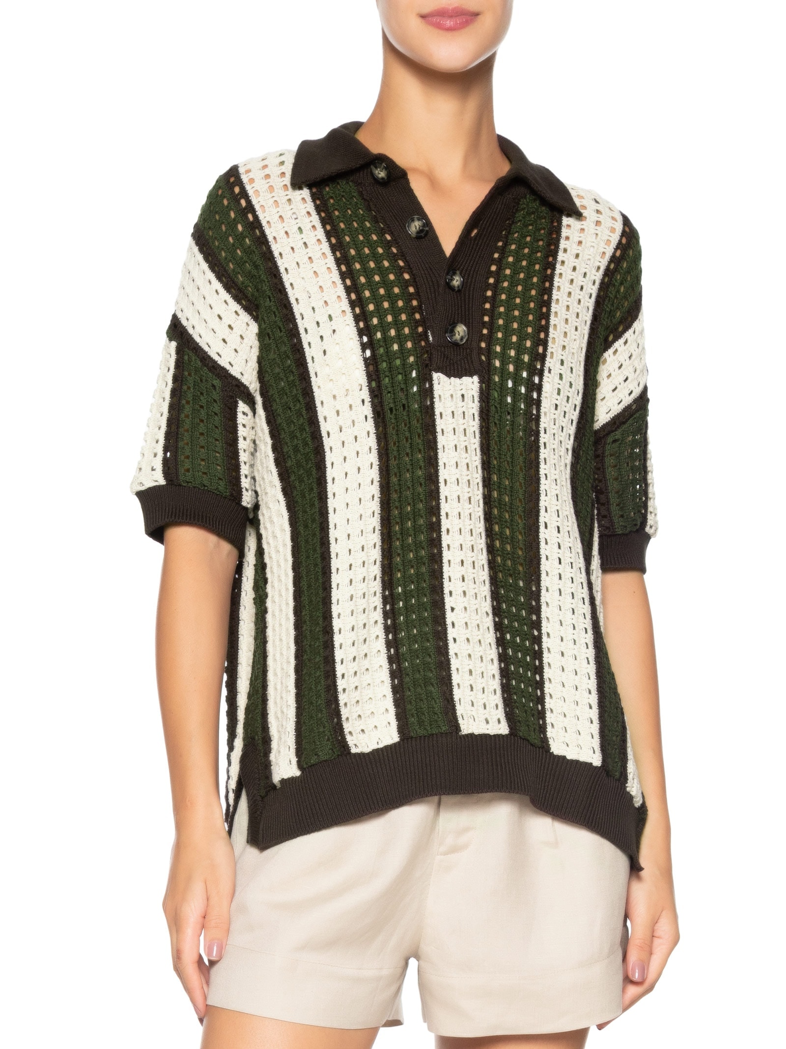 Camisa Over Tricot Feminina – Verde Haight