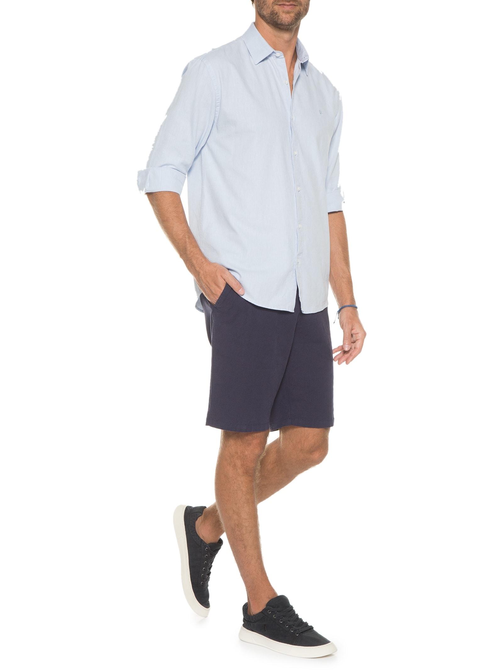 Camisa Oxford New Azul Foxton