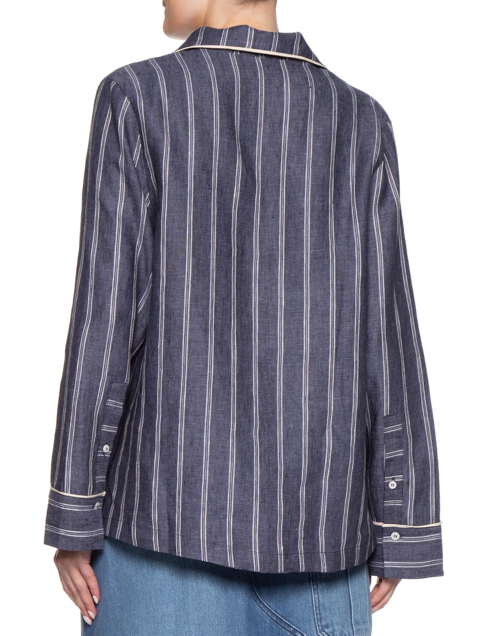 Camisa Polo Feminina Listras Azul Animale