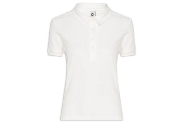 Camisa Polo Feminina MM - Branco