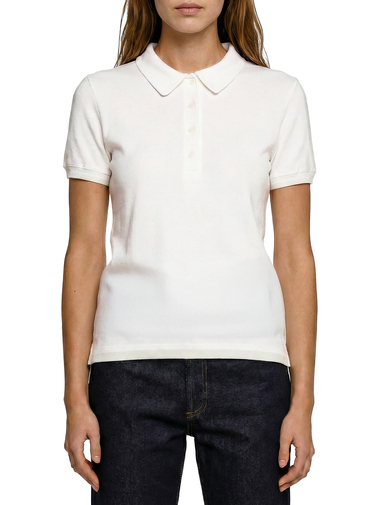 Camisa Polo Feminina MM Branco Hering