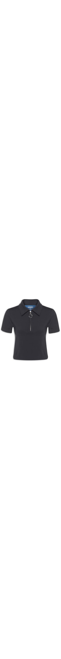 Camisa Polo Feminina Por Angelica Bucci - Preto