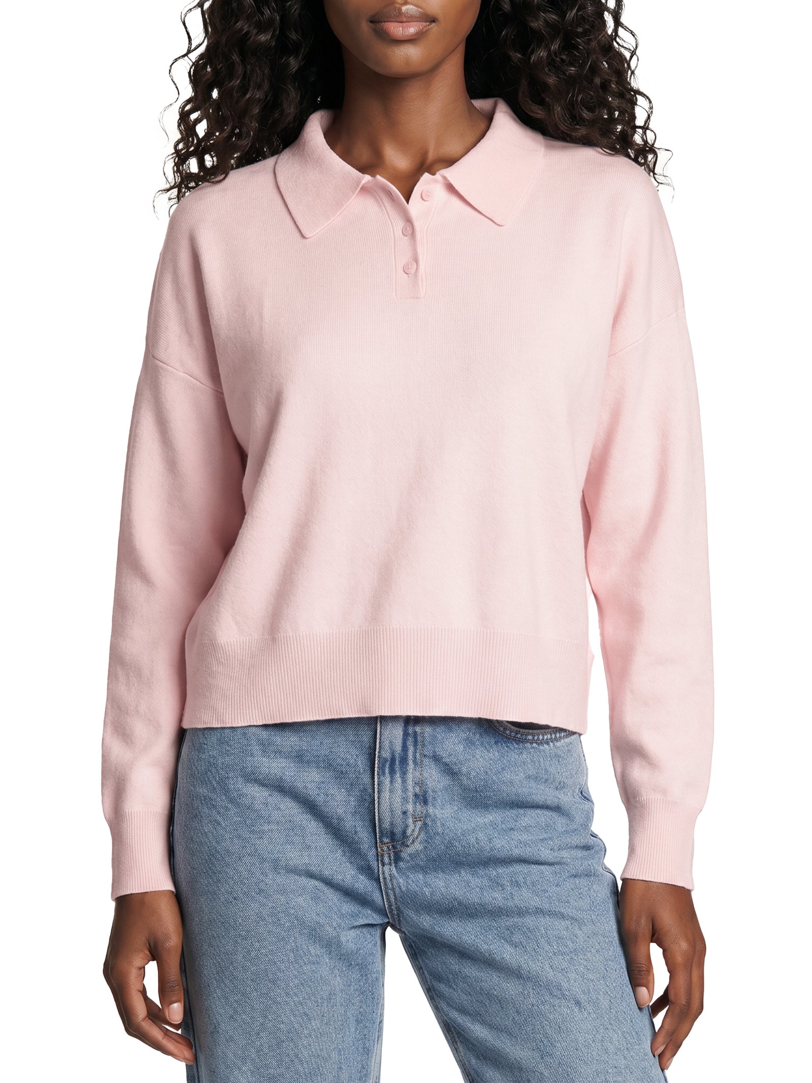 Camisa Polo Feminina Rosa Hering
