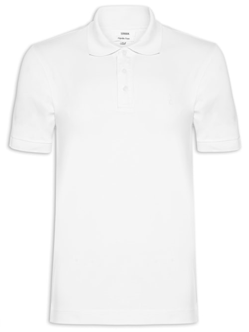 Camisa Polo Masculina Algodão Pima – Branco