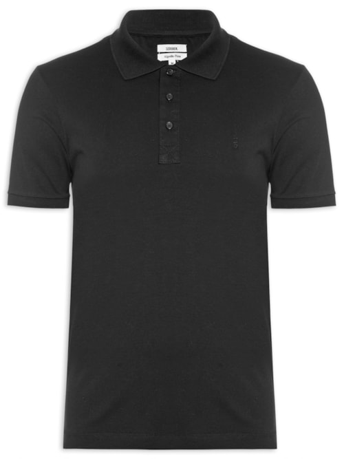 Camisa Polo Masculina Algodão Pima – Preto