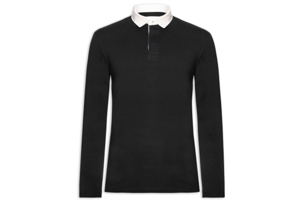 Camisa Polo Masculina Manga Longa – Preto