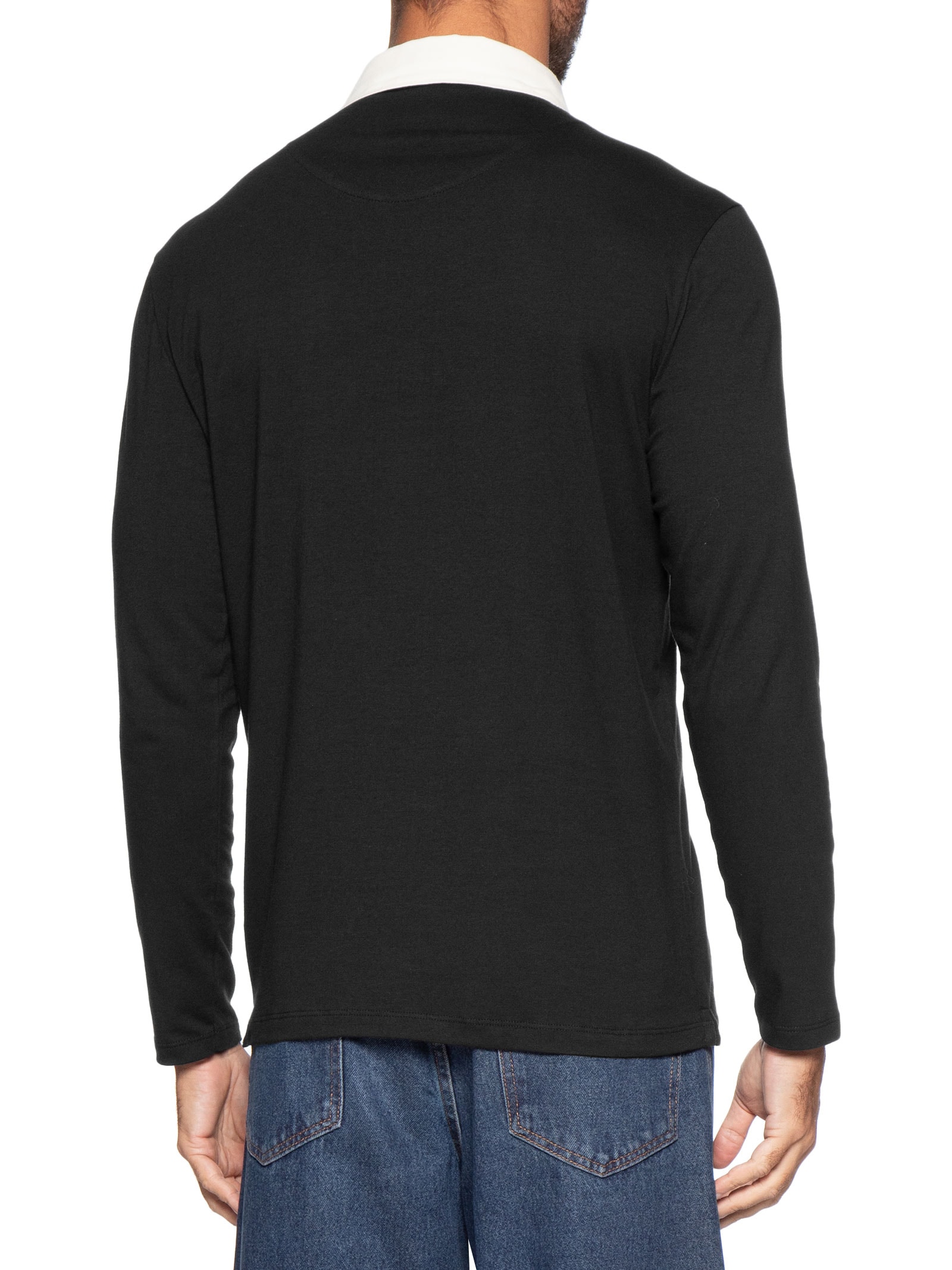 Camisa Polo Masculina Manga Longa – Preto Sergio K