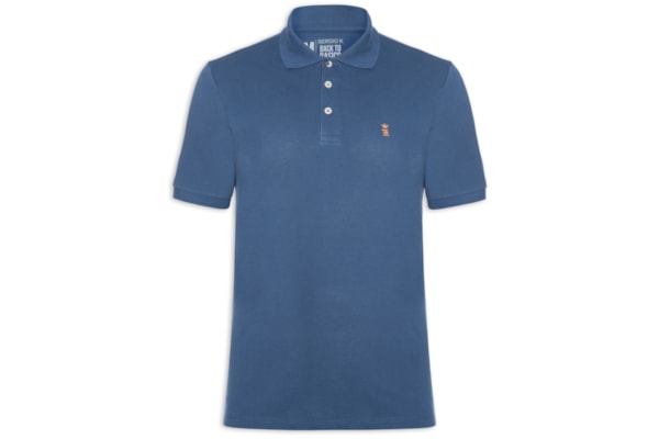 Camisa Polo Masculina Piquet – Azul