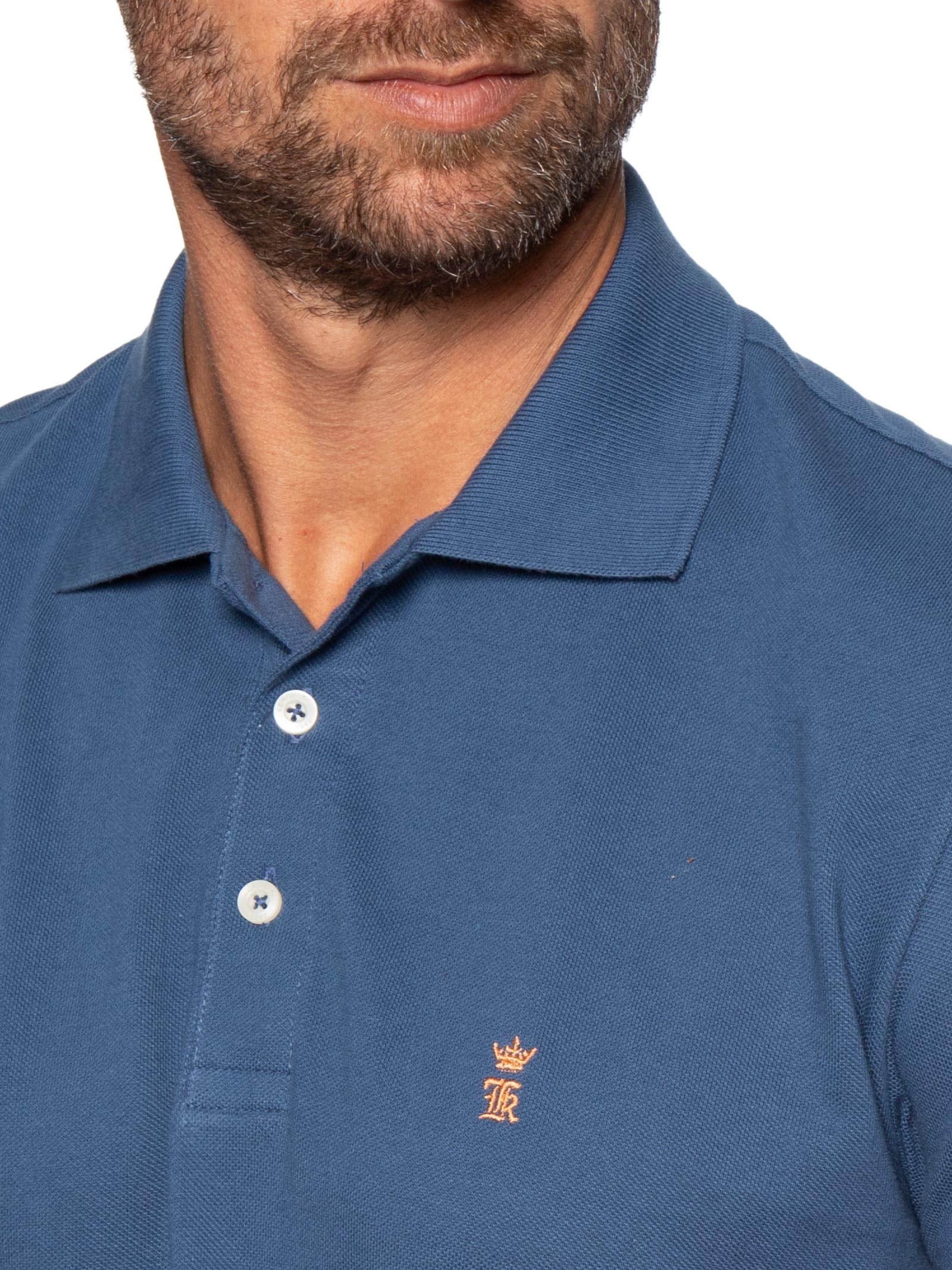 Camisa Polo Masculina Piquet – Azul Sergio K