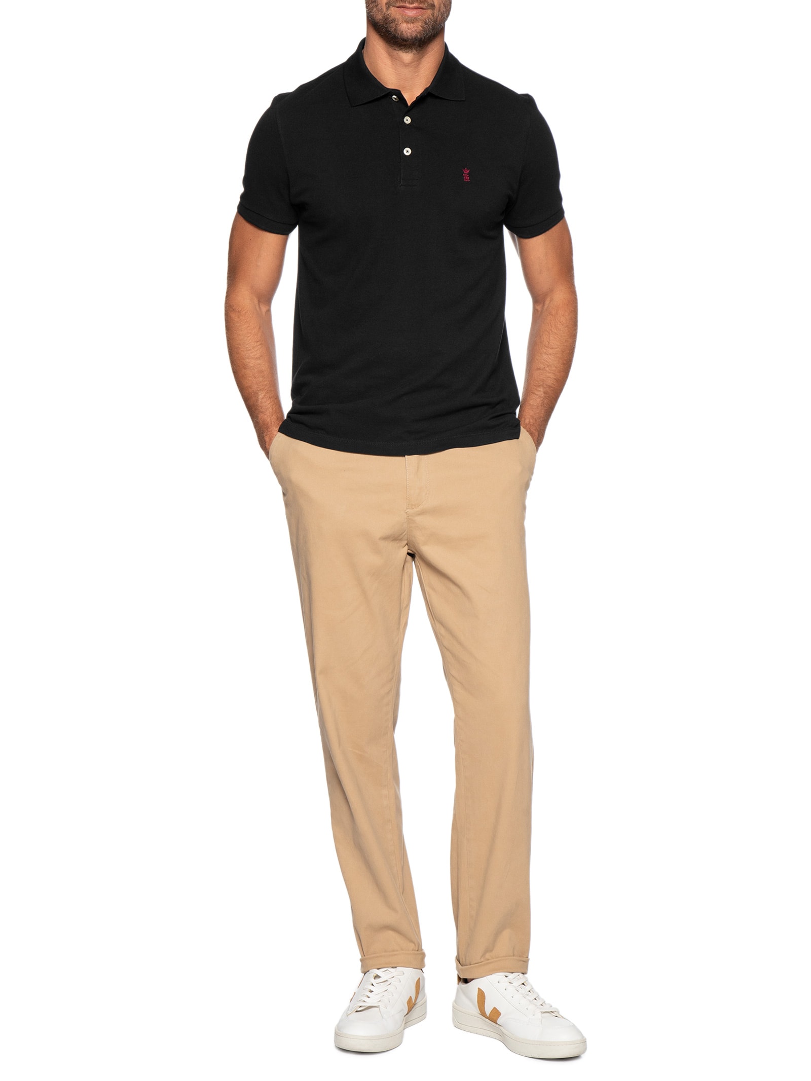 Camisa Polo Masculina Piquet – Preto Sergio K