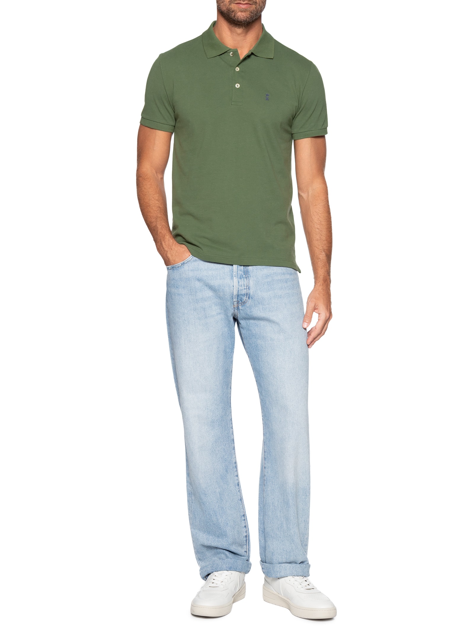 Camisa Polo Masculina Piquet – Verde Sergio K