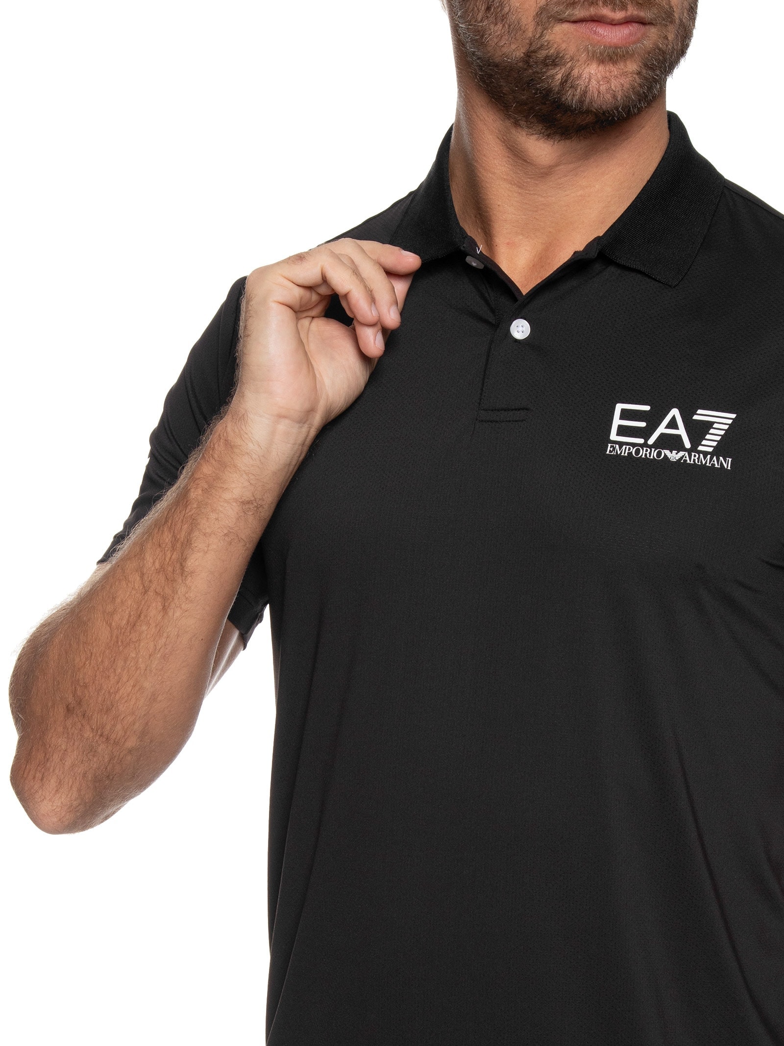 Camisa Polo Masculina Preto Ea7 Emporio Armani