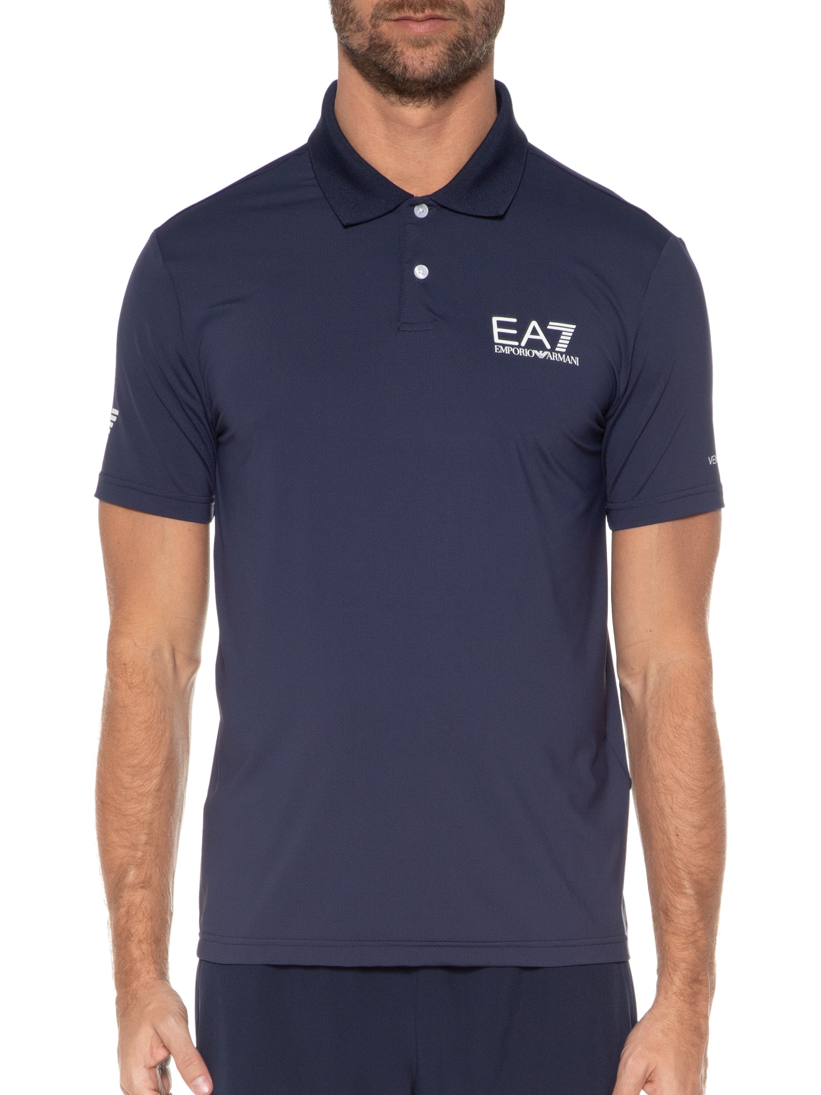 Camisa Polo Masculina – Azul Ea7 Emporio Armani