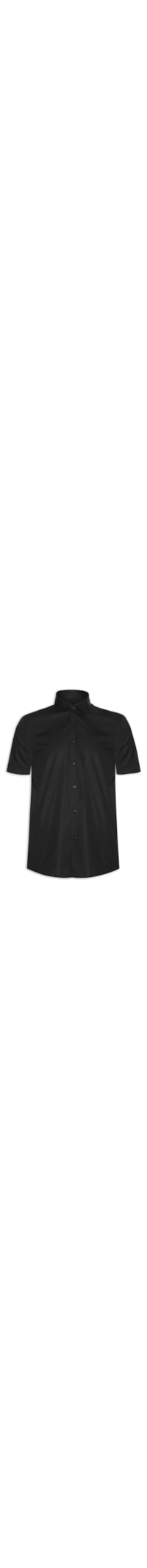 Camisa Slim Tricoline Stretch Liso (MO) - Preto