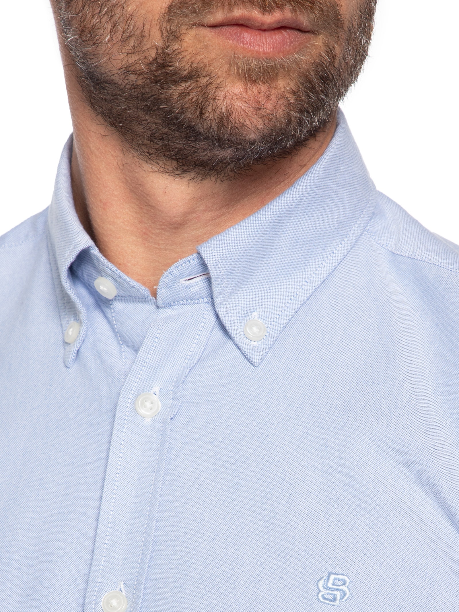 Camisa Social Masculina Manga Curta H-Liam Branco Boss